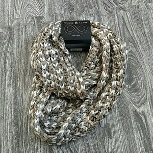 NWT- Taupe Knit Infinity Scarf